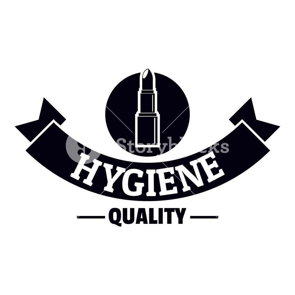 1000x1000 Hygiene Lipstick Logo Simple Illustration Of Hygiene Lipstick