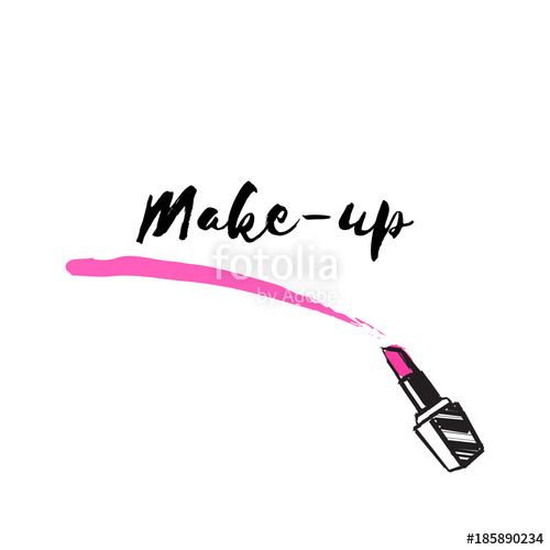 500x500 Makeup Artist Banner Vector Template Business Concept Lipstick