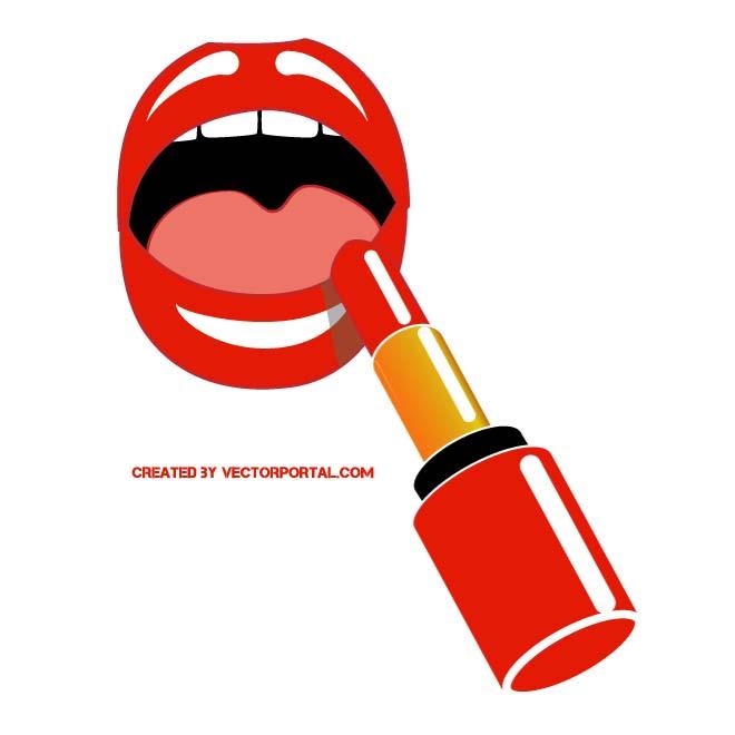 660x660 Red Lipstick Graphics Free Vector