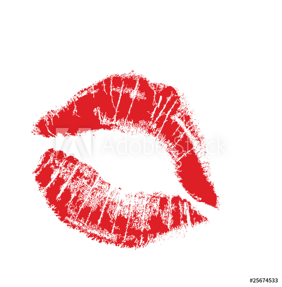 Lipstick Print Vector at Vectorified.com | Collection of Lipstick Print ...