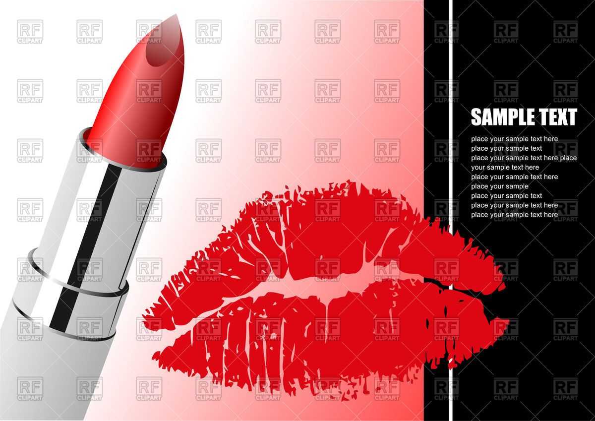 1200x849 Glamour Poster With Lipstick And Lips Print Vector Image Of Beauty