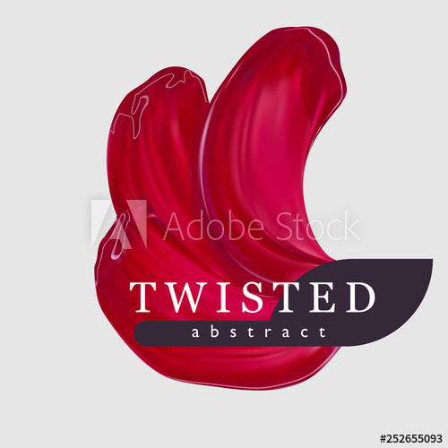 500x500 Red Vector Lipstick Smear Female Girly Logo Paint Brush Rounded