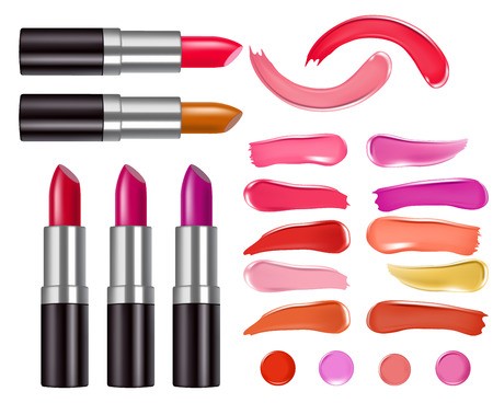 450x368 Vector Lipstick Packaging Design And Lipstick Smear Samples