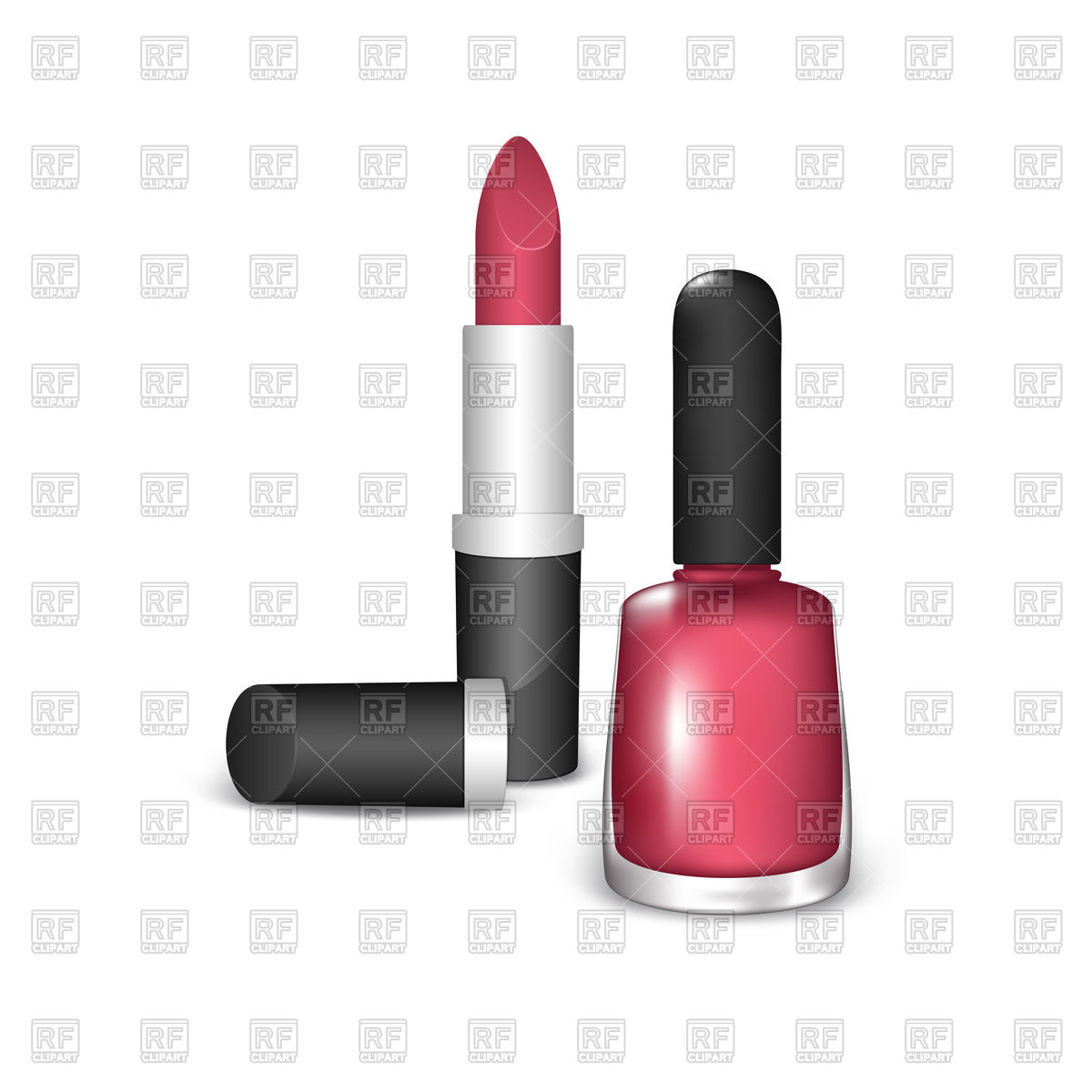 1200x1200 Nail Polish And Lipstick Vector Image Of Beauty, Fashion Silanti