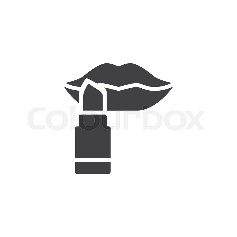 800x800 Lips And A Lipstick Vector Icon Stock Vector Colourbox