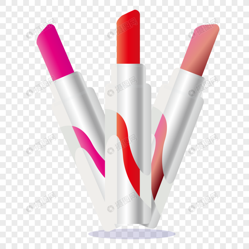860x860 Valentine's Day Tricolor Lipstick Vector Png Image Picture Free