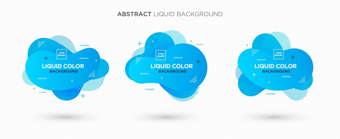 1195x490 Modern Abstract Liquid Vector Banner Set Flat Geometric Liquid