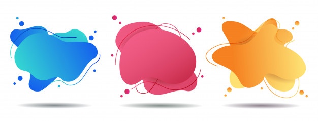 626x238 Set Abstract Colorful Liquid Geometric Shape Vector Premium Download