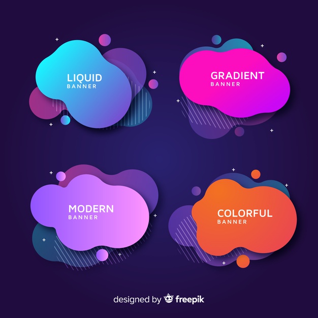 626x626 Abstract Liquid Shapes Banners Vector Free Download