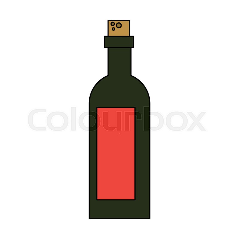 800x800 Liquor Bottle With Blank Label Icon Stock Vector Colourbox