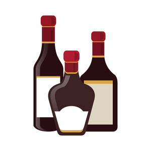 300x300 Set Of Alcohol Drink Bottles Vector Illustration Graphic Design