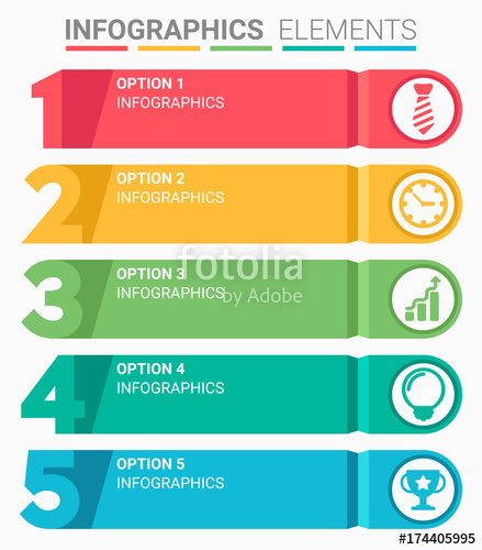 439x500 Infographics Element Abstract Design The Number Top Five List