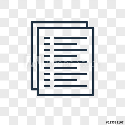 500x500 List Vector Icon Isolated On Transparent Background, List Logo
