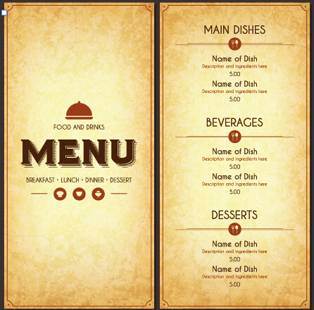 446x440 Modern Restaurant Menu Cover And List Vector Free Download