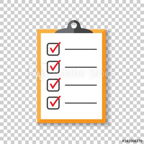 500x500 To Do List Icon Checklist, Task List Vector Illustration In Flat