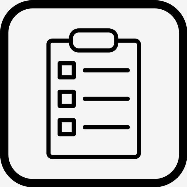 640x640 Vector List Icon, Checklist, Document, Png And Vector