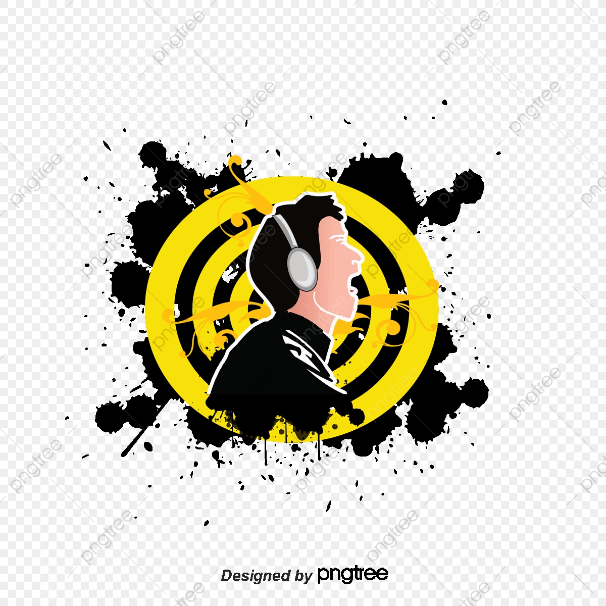 1200x1200 People Listen To Music, People Vector, Music Vector, Music Clipart