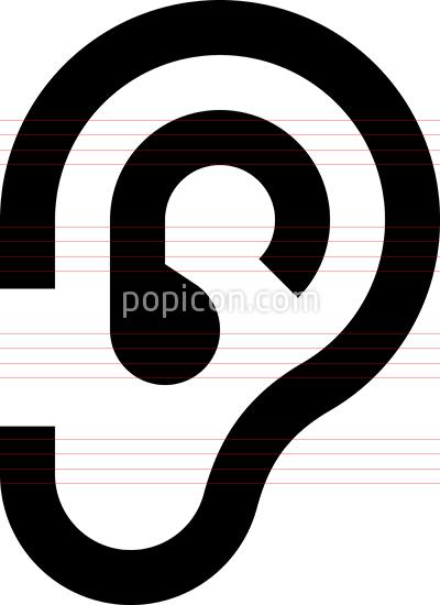 400x550 Ear Hear Listen Vector Icon
