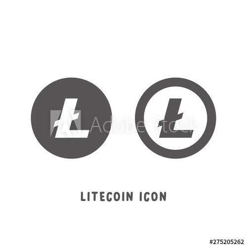500x500 Litecoin Cryptocurrency Icon Simple Flat Style Vector Illustration