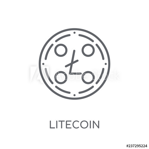 500x500 Litecoin Linear Icon Modern Outline Litecoin Logo Concept