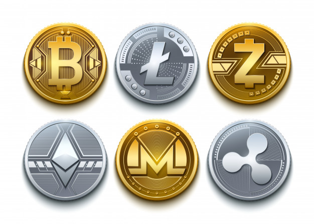 626x447 Digital Vector Cryptocurrency Set Icons Bitcoin, Ethereum