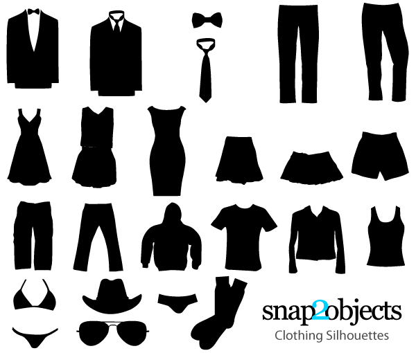 600x510 Free Clothing Vector Silhouettes Free Clothes