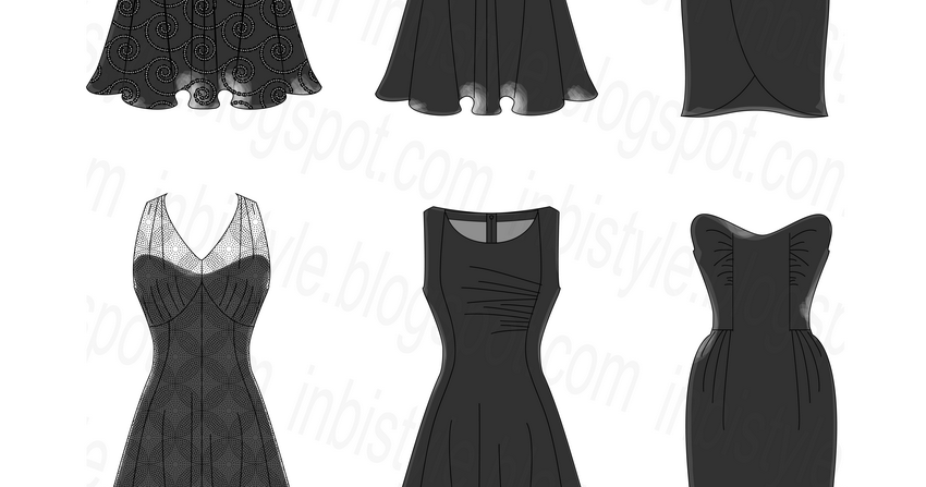 850x447 Inbistyle Little Black Dresses Sketches Templates