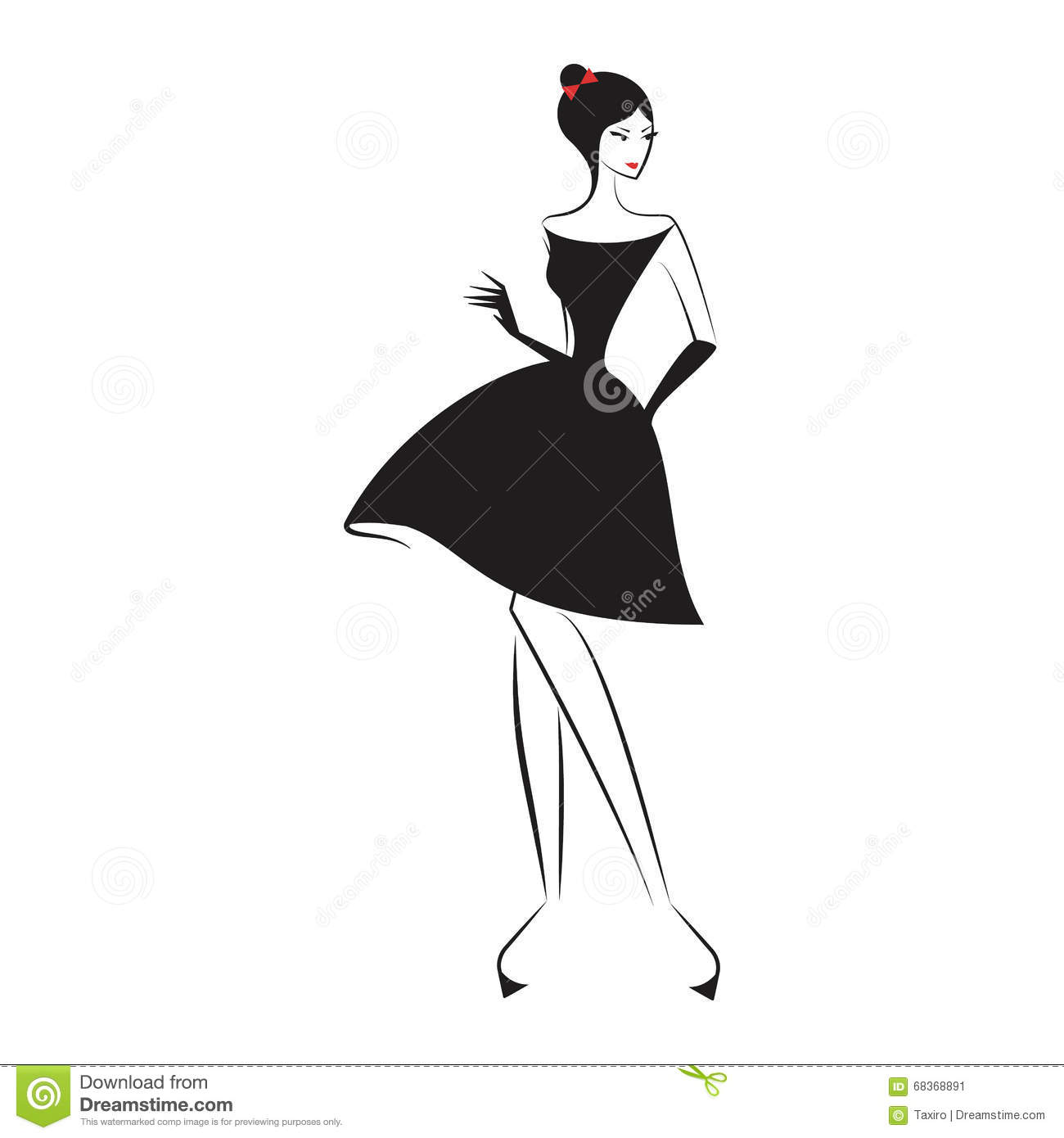 1300x1390 Little Black Dress Silhouette
