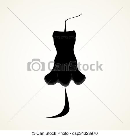 450x470 Little Black Dress,vector Illustration Vectors Illustration