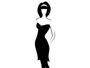310x233 Woman In Black Dress Vector Clip Art Free Vectors Ui Download