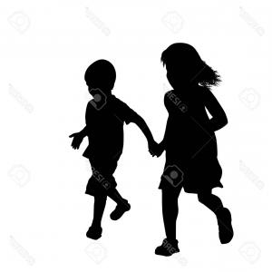 Happy Joyful Kids Little Boy Girl Playing Park Vector Silhouette 300x300 Happy Joyful Kids Little Boy Girl Playing Park Vector Silhouette