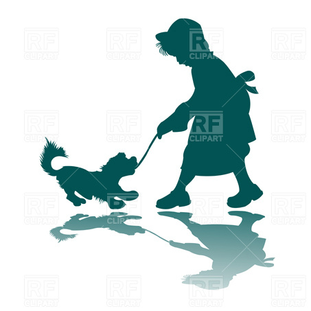Little Girl And Dog Silhouette Vector Image Of People Robertosch 453x453 Little Girl And Dog Silhouette Vector Image Of People Robertosch
