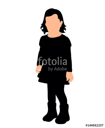 Little Girl Silhouette Vector Illustration Stock Image 410x500 Little Girl Silhouette Vector Illustration Stock Image