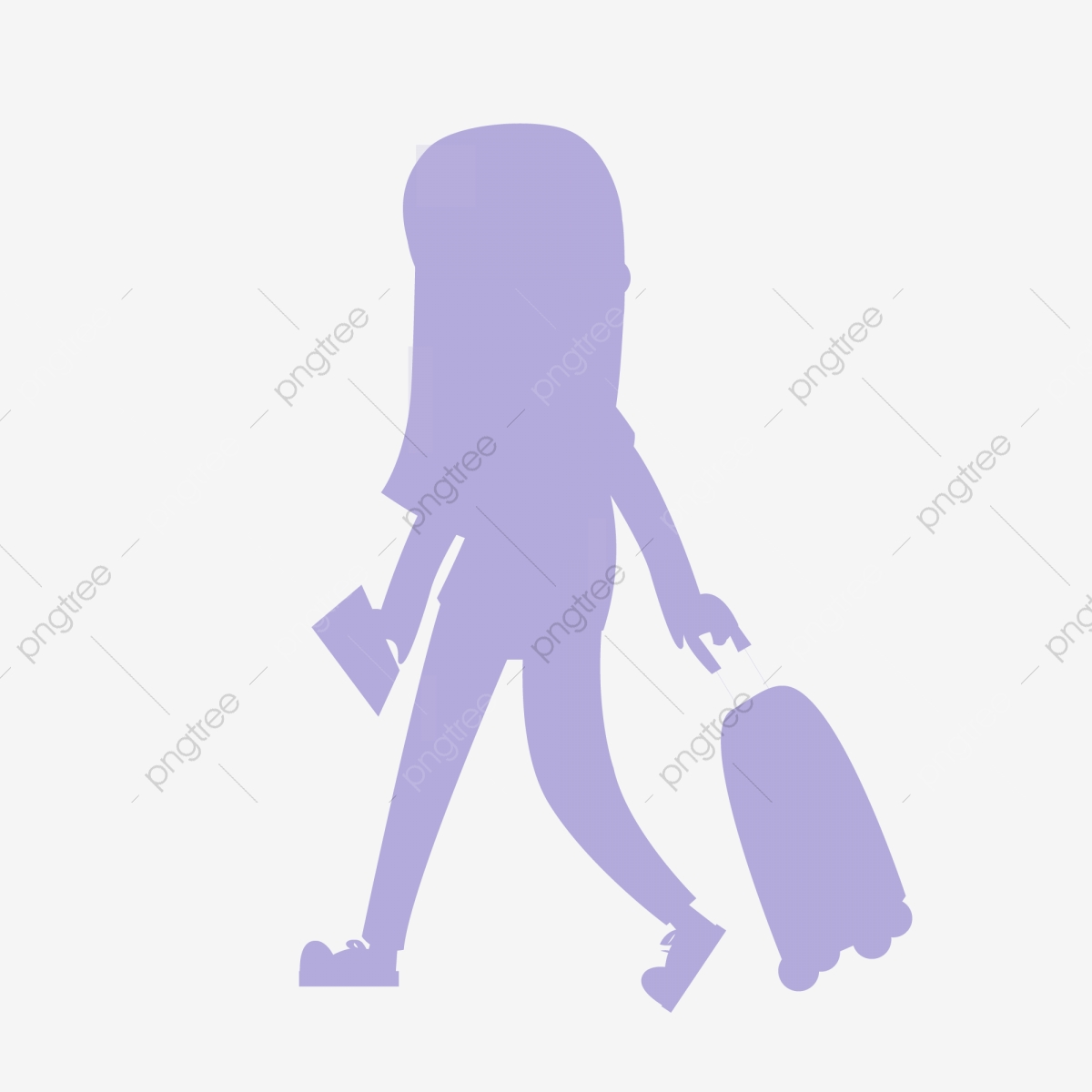 Purple Minimalistic Travel Little Girl Silhouette Element, Purple 1200x1200 Purple Minimalistic Travel Little Girl Silhouette Element, Purple