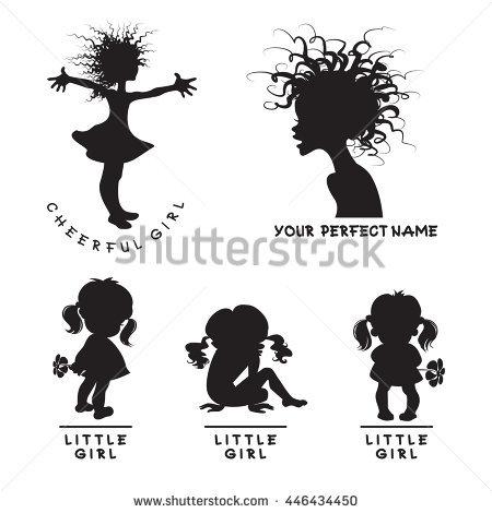 Cute Little Girl Silhouette 450x470 Cute Little Girl Silhouette