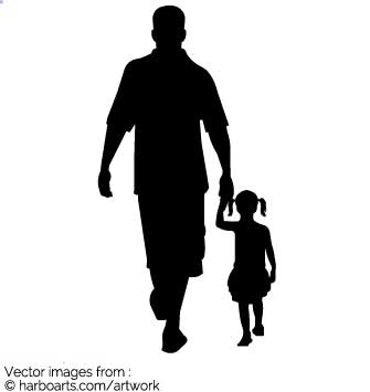 Download Dad And Girl Walking Silhouette 335x355 Download Dad And Girl Walking Silhouette