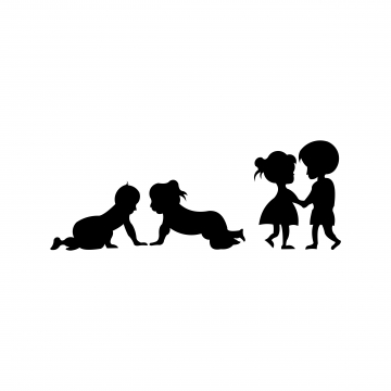 Little Girl Silhouette Vector at Vectorified.com | Collection of Little ...