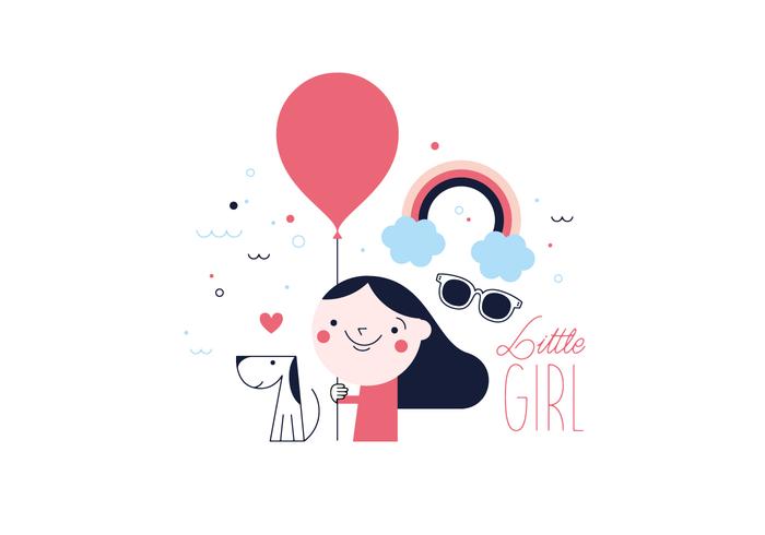 700x490 Little Girl Vector