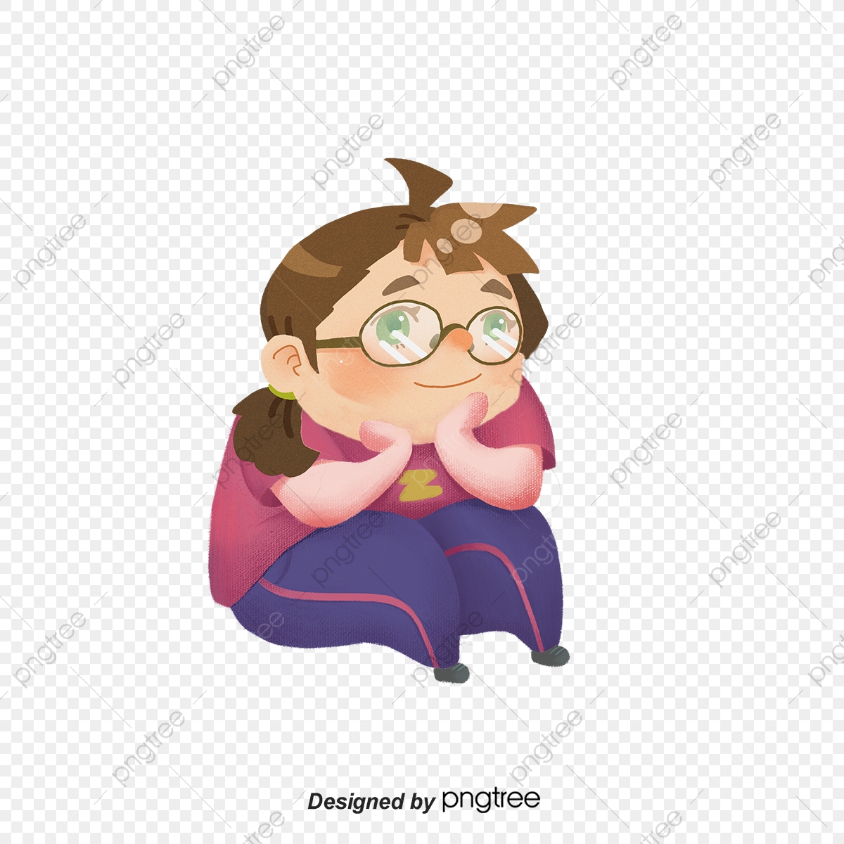 1200x1200 Thinking Little Girl Vector, Girl Vector, Child, Student Png