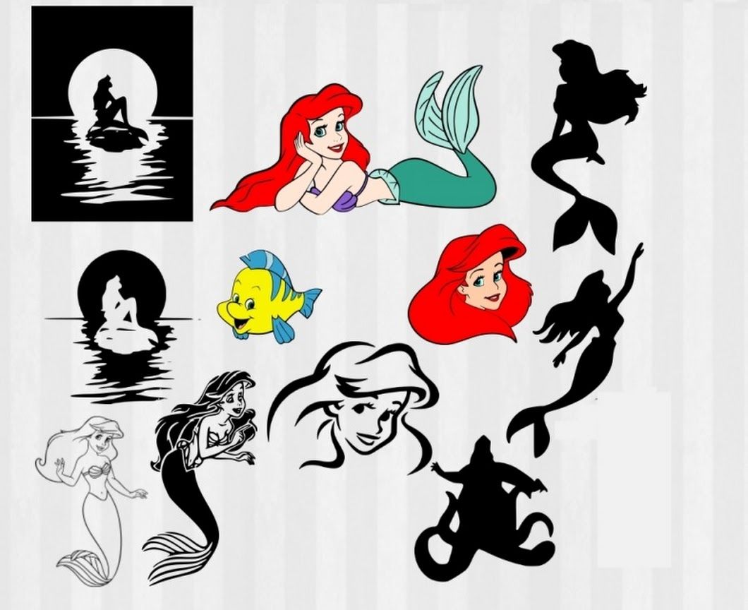 1060x864 Disney The Little Mermaid Bundle Ariel And Clipart