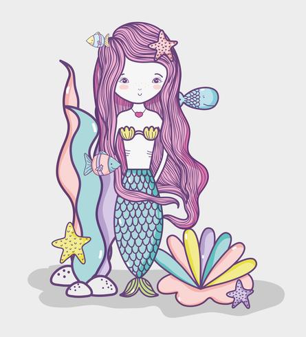 Little Mermaid Art Cartoon 445x490 Little Mermaid Art Cartoon