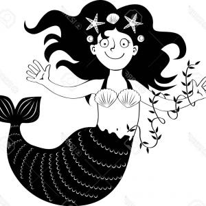 Photostock Vector Vector Silhouette Of A Little Mermaid Character 300x300 Photostock Vector Vector Silhouette Of A Little Mermaid Character