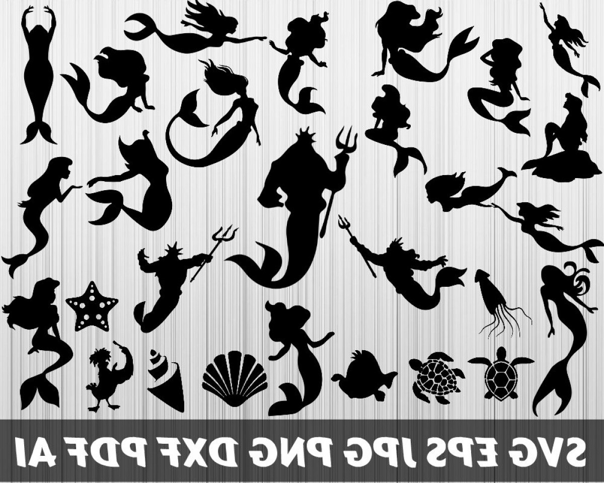 Black And White Little Mermaid Vector Catchsplace 1200x960 Black And White Little Mermaid Vector Catchsplace