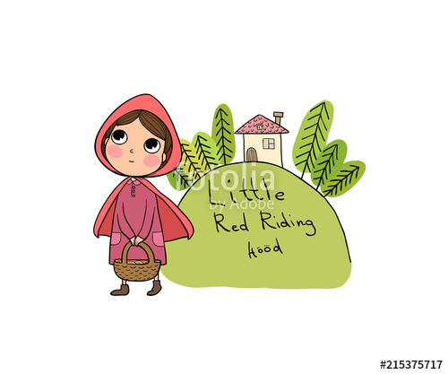 Little Red Riding Hood Fairy Tale Little Cute Girl And Wolf 500x417 Little Red Riding Hood Fairy Tale Little Cute Girl And Wolf