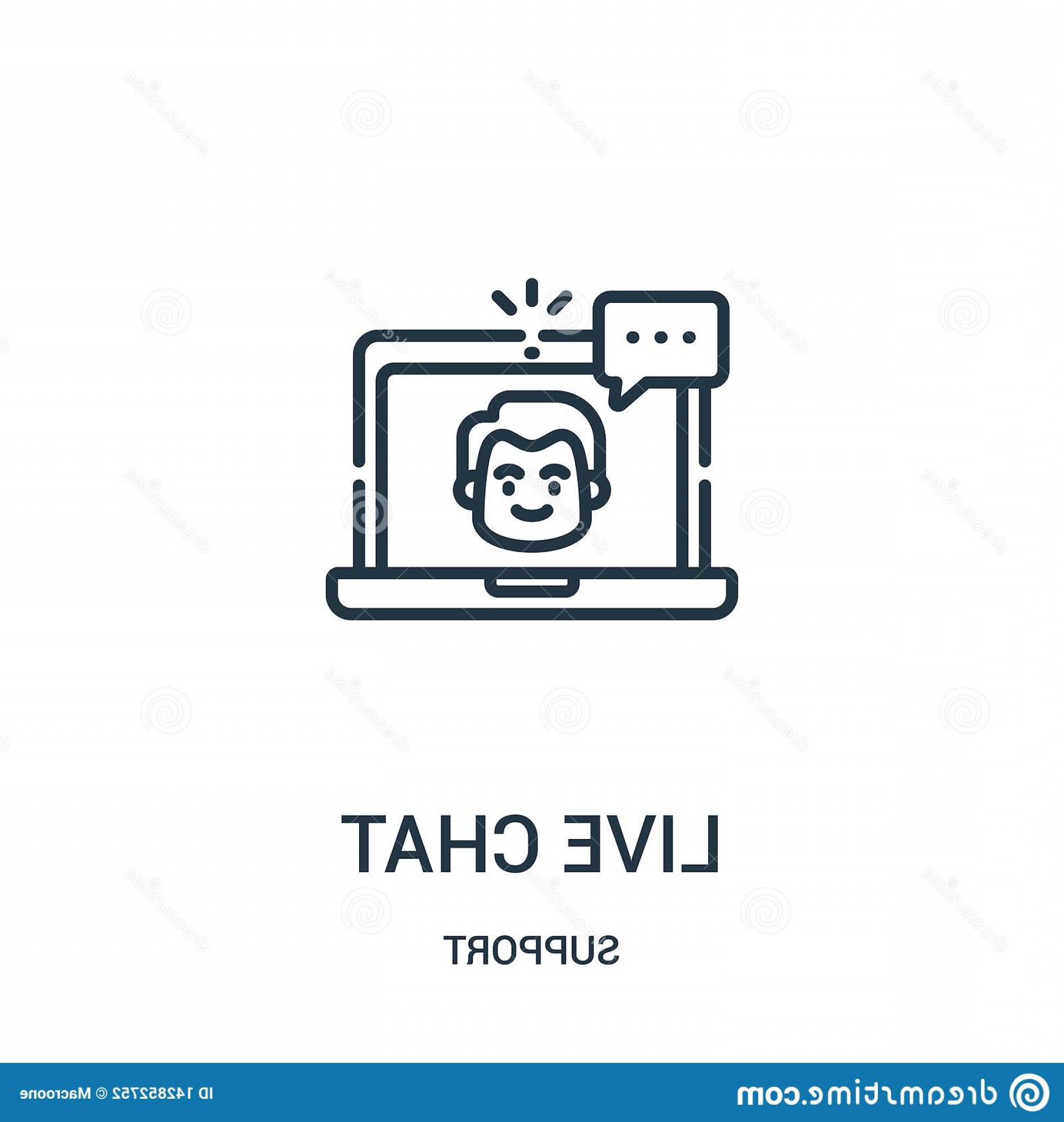 1920x2026 Live Chat Icon Vector Support Collection Thin Line Outline