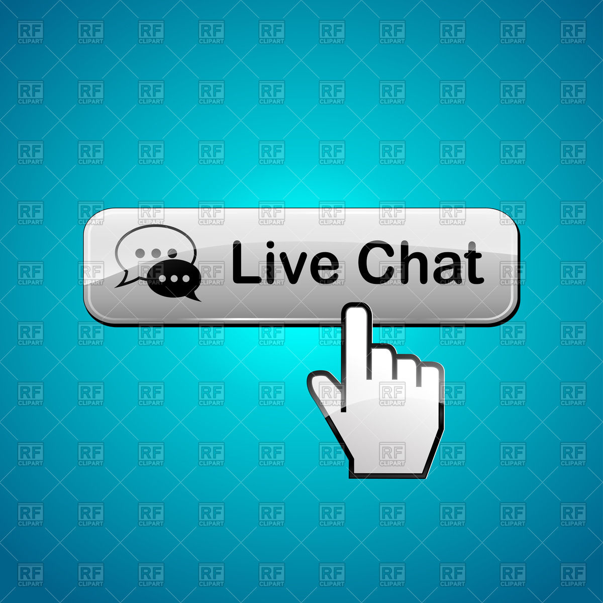 1200x1200 Live Chat Button Vector Image Of Icons And Emblems