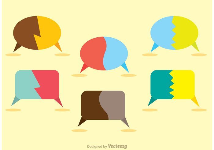 700x490 Split Live Chat Icons Vector Pack
