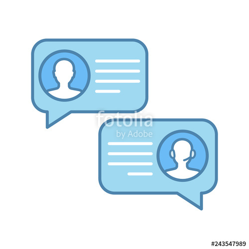 500x500 Customer Live Chat Color Icon Stock Image And Royalty Free Vector