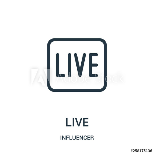 500x500 Live Icon Vector From Influencer Collection Thin Line Live