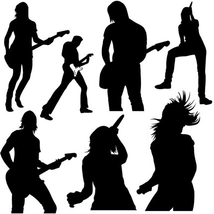 431x432 Live Music Vector Silhouettes Free Vector In Adobe Illustrator